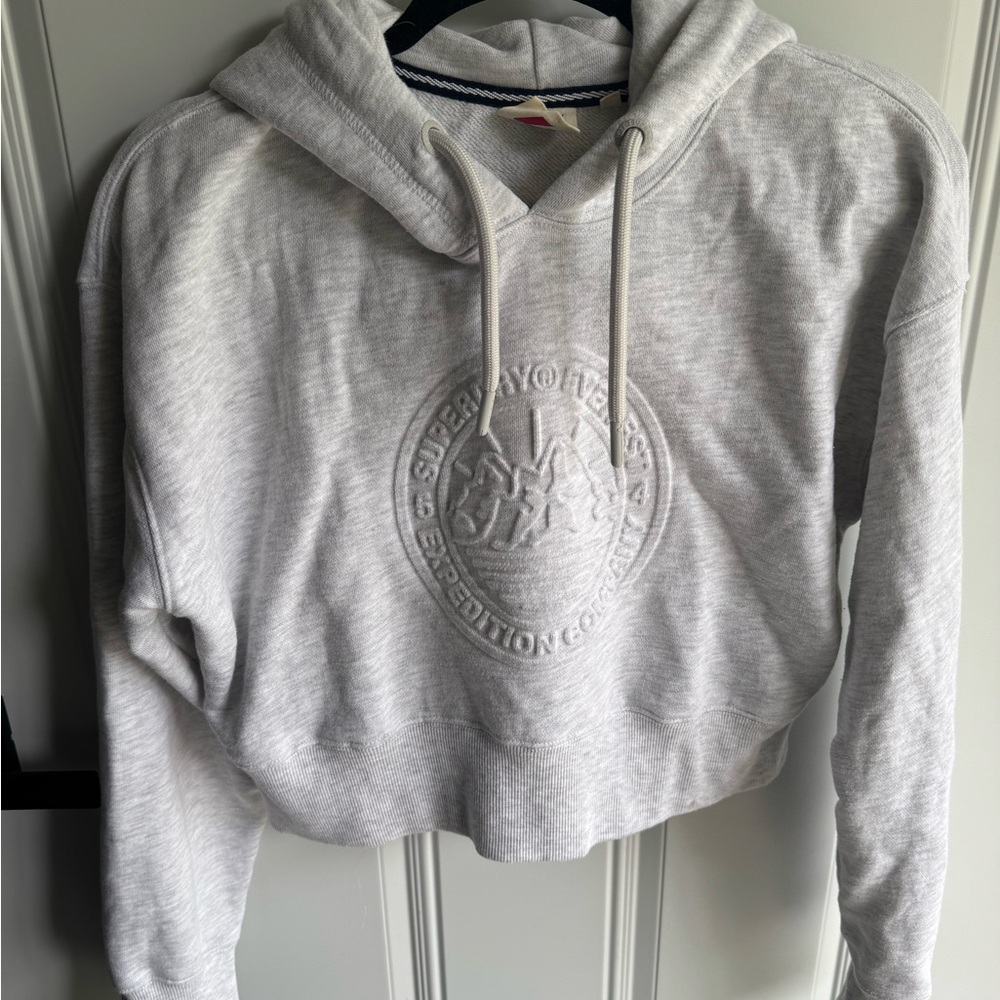 Superdry Gray Cropped Hoodie